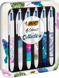 [TIM-9926071] Balpen Bic 4 Colours Tie&Dye medium punt assorti (6)