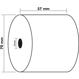 [EXA-5770120V] Papierrol Exacompta 57x70x12 60gr offset extra wit