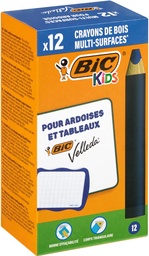 [TIM-519016] Potlood voor whiteboards Bic Kids Multisurface inclusief slijper blauw (12)