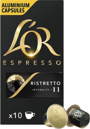 [TIM-4028609] Koffiecapsules Douwe Egberts L'Or Intensity 11 Ristretto (10)