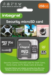 [TIM-8446878] Geheugenkaart micro SDXC Integral Security Class 10 V30 256GB