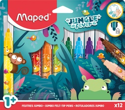 [TIM-846900] Viltstift Maped Jungle Fever Jumbo assorti (12)