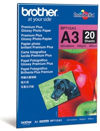 [BRO-BP71GA3] Fotopapier Brother Premium Plus Glossy A3 260g glanzend (20)