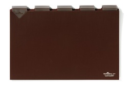 [DUR-314111] Tabkaarten Durable A4 liggend 210x297mm scheurbestendig indeling 5/5 bruin (25)