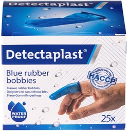 [TIM-20040] Vingerbobs Detectaplast rubber latexvrij blauw (25)