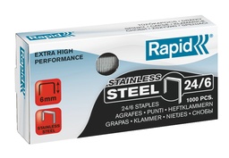 [ESS-24858100] Nietjes Rapid Stainless Steel Super Strong 24/6 roestvrij staal (1000)