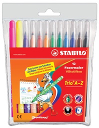 [TIM-378112] Viltstift Stabilo Trio A-Z assorti (12)