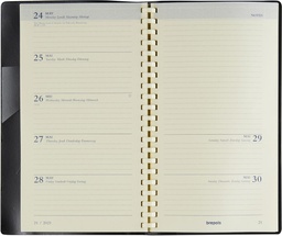 [AGE-AG51062] Zakagenda Brepols Notaplan Genova 89x160mm zestalig blauw 2025 1 week/2 pagina's