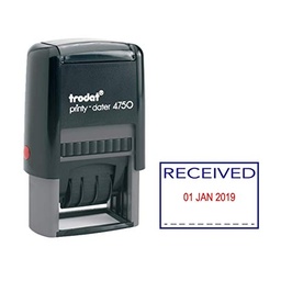 [TRO-D-BL4750/L1] Trodat printy datumstempel 4750 + ONTVANGEN OP blauw-rood