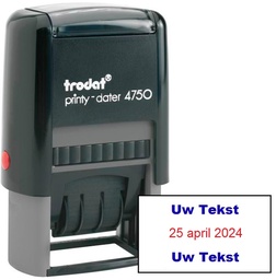 [TRO-D-BL4750/L2] Trodat printy datumstempel 4750 + BETAALD OP blauw-rood