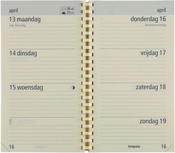 [AGE-717302Z] Zakagenda Brepols Optivision Pocket Palermo 90x160mm Nederlandstalig zwart 2025 1 week/2 pagina's