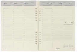 [AGE-510902] Vulling Brepols voor agenda Brefax 7 145x210mm zestalig 2025 1 week/2 pagina's