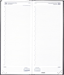 [AGE-111255Z] Agenda Brepols Saturnus Lima 128x330mm viertalig zwart 2025 1 dag/pagina