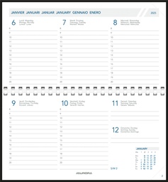 [AGE-A1711P] Zakagenda Aurora Novoplan 17P Alaska 165x90mm zestalig assorti 2025 1 week/2 pagina's