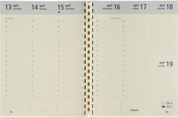 [AGE-1733012] Agenda Brepols Optivision Large Palermo 168x220mm Nederlandstalig zwart 2025 1 week/2 pagina's