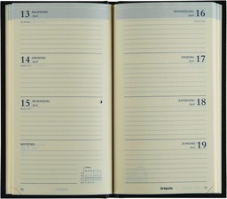 [AGE-736255Z] Zakagenda Brepols Interplan Lima 90x160mm zestalig zwart 2025 1 week/2 pagina's