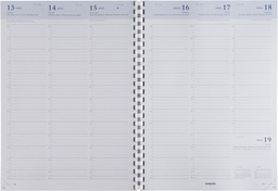 [AGE-030571Z] Agenda Brepols Omega Calpe 207x290mm zwart zestalig 2025 1 week/2 pagina's