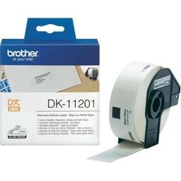 [PTO-DK11201] Label Brother DK-11201 29x90mm papier zwart op wit (400)