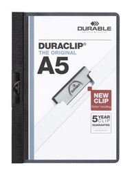 [DUR-221701] Klemmap Durable Duraclip PP A5 30vel zwart