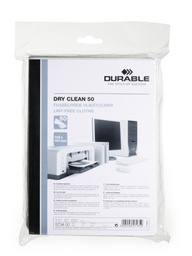 [DUR-573402] Dry clean vezelvrije doekjes Durable wit (50)