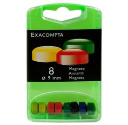 [EXA-11045E] Magneet Exacompta 9mm assorti (8)