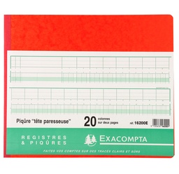 [EXA-16200E] Register Exacompta karton 27x32cm 80blad 20 kolommen met inkeping