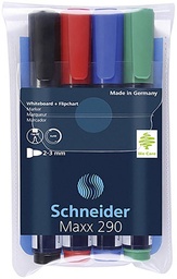 [SCH-129094] Whiteboardmarker Schneider Maxx 290 rond 1-3mm etui assorti (4)