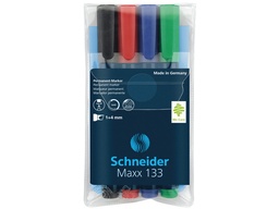 [SCH-113394] Permanent marker Schneider Maxx 133 schuin 1-4mm etui assorti (4)