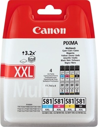 [CAN-CLI-581XXLMULTI] Cartridge Canon Inkjet CLI-581XXL PIXMA TR7550 VALUE PACK BK/C/M/Y