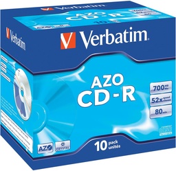 [DIS-43327] CD-R Verbatim 700MB 80min 52X jewel case (10)