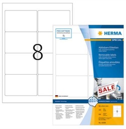 [HER-10308] Etiket Herma 08 etik/bl 96x63.5 afneembaar 100bl/d