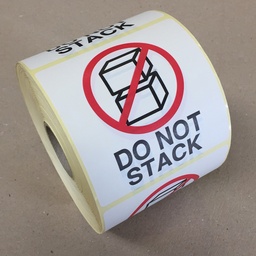 [ETI-20100010] Zelfklevend etiket (do not stack) 10 x 10cm (1000)