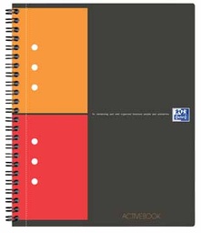 [TIM-001411] Spiraalboek Oxford International Activebook PP A5+ geruit 160blz