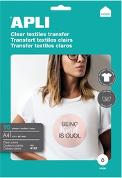 [TIM-004128] Transfer paper Apli T-shirt voor licht en wit textiel A4 (10)