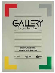 [TIM-01316] Tekenblok Gallery 27x36cm 200gr wit 20 vel