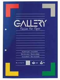 [TIM-01533] Cursusblok Gallery A4 80gr geruit