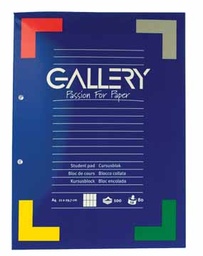 [TIM-01538] Cursusblok Gallery A4 80gr com. geruit