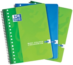 [TIM-1051669] Collegeblok Oxford School karton A5+ gelijnd 160blz assorti