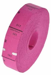 [TIM-11000K] Ticketrol 65x30mm met controlestrookje 1-1000 roze