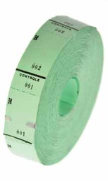 [TIM-11000V] Ticketrol 65x30mm met controlestrookje 1-1000 groen