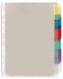 [TIM-154116] Tabbladen Viquel PP A4 6 tabs 11-gaats assorti