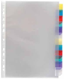 [TIM-154316] Tabbladen Viquel PP A4 12 tabs 11-gaats assorti