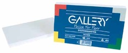 [TIM-19100] Systeemkaarten Gallery 7,5x12,5cm blanco wit (100)