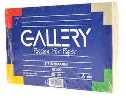 [TIM-19200] Systeemkaart Gallery 10x15cm 180g blanco wit (100)