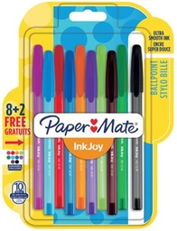 [TIM-1956751] Balpen Paper Mate Inkjoy 100 medium 1,0mm assorti blister 8+2 gratis