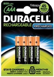 [TIM-203822] Batterij Duracell recharged ultra oplaadbaar AAA (4)