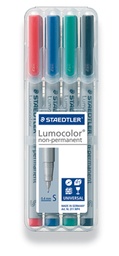 [TIM-311WP4] Non-permanent marker Staedtler Lumocolor OHP 311 ronde punt 0,4mm assorti (4)