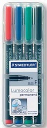 [TIM-318WP4] Permanent marker Staedtler Lumocolor OHP 318 ronde punt 0,6mm assorti (4)