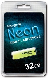 [TIM-32NEONY] USB-stick Integral Neon 2.0 32GB geel