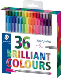 [TIM-334-C36] Fineliner Staedtler Triplus assorti 26+10 gratis